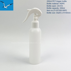 200ml clear HDPE trigger sprayer bottle