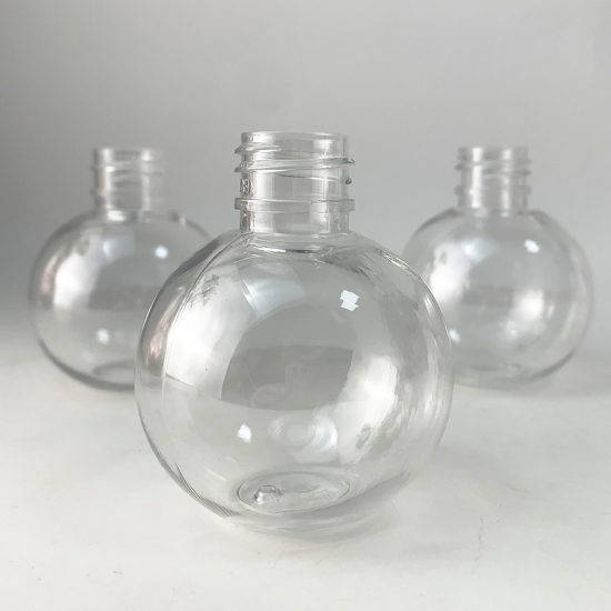2oz 60ml PET Plastic Bulb Ball Shape Empty Bottles Screw Cap Screen Printed Containers Christmas Ornaments Cosmetic Wholesale