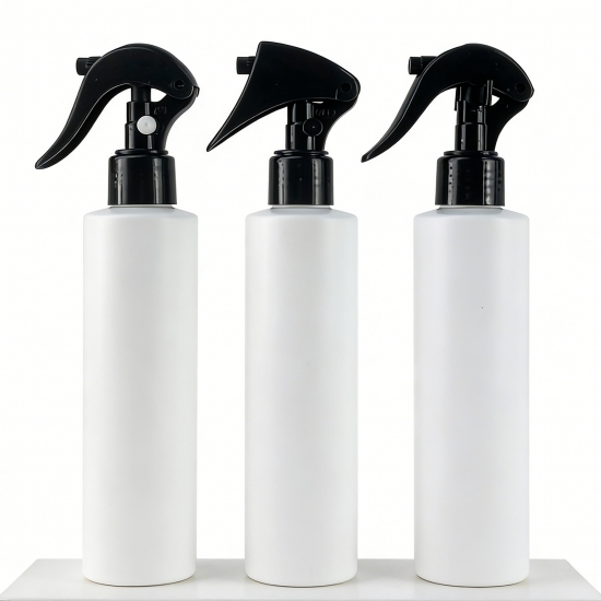 220ml 70z Empty White Matte PE Plastic Mist Fine Spray Bottles Water Trigger Spray Hair Salon Room Freshener Household Cleaning