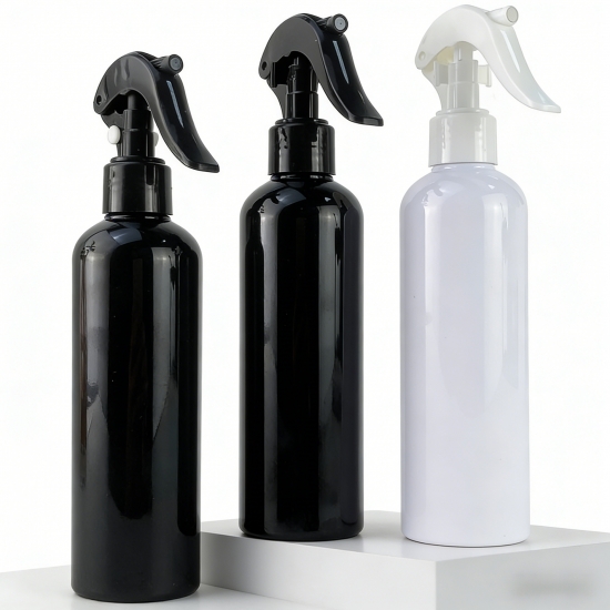 New 250ml 8oz PET Empty Bottles With Mist Spray Trigger Screw Cap Empty Perfume Bottle for Garden Kitchen House Cleaning Washing