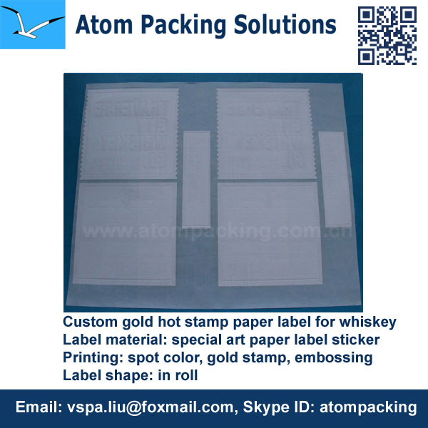 Back of adhesive label