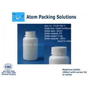 100ml PE Medicine Bottle