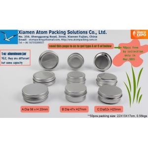 promotion season 1 oz screw lid aluminum jar