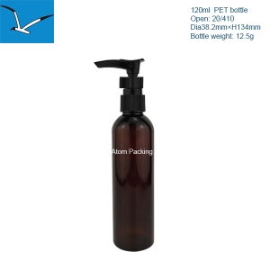 120ml plastic round shoulder bottle