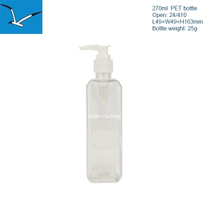 270ml PET square lotion  bottle