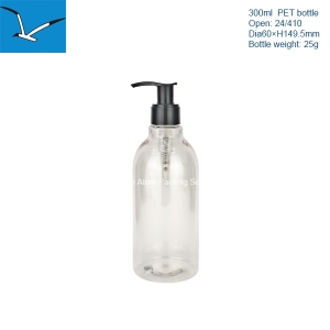 300ml plastic round shoulder bottle