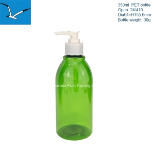 350ml plastic body lotion, shower gel, shampoo pump bottle
