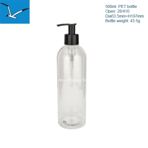 500ml plastic round shoulder bottle