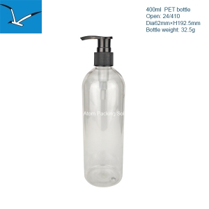 400ml plastic round shoulder lotion pump bottle