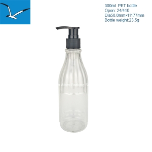 300ml plastic round shoulder bottle
