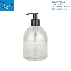 480ml plastic round shoulder bottle