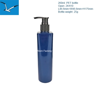 260ml square lotion pump bottle