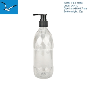 370ml slanted shoulder lotion bottle