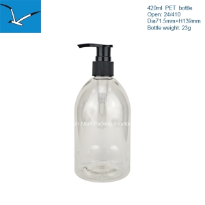 420ml plastic round shoulder bottle
