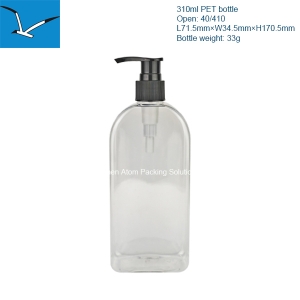 310ml square pump bottle