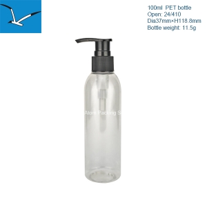 100ml PET round shoulder lotion bottle