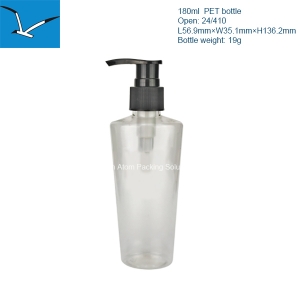 180ml plastic cosmetic shampoo packaging bottle
