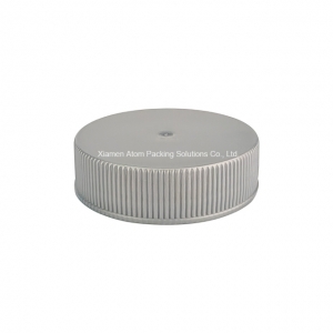 38/400 plastic silver striped top gloss spiral bottle cap