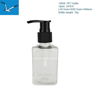 140ml PET square lotion  bottle