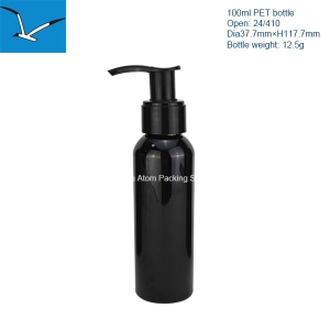 100ml plastic round shoulder lotion pump bottle