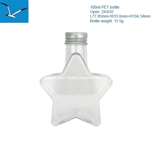 100ml children's plastic star candy bottle