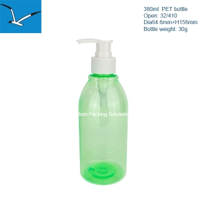 380ml plastic round shoulder lotion pump bottle