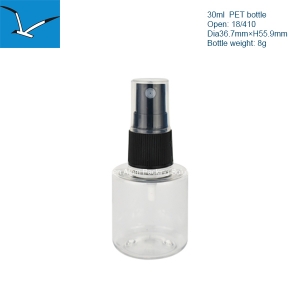 30ml empty flat shoulder spray perfume bottle
