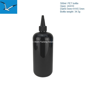 24/410 plastic squeeze bottle with twisted top cover