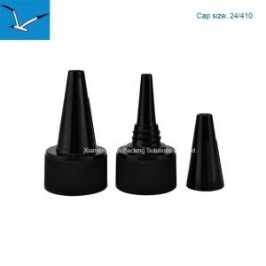 24/410 black long nozzle dropper cover plastic top cover