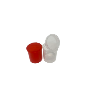 6dr child resistant clear pop up lid PP tube