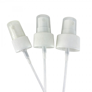 Hot Sale White PP Ribbed Plastic Fine Mist Sprayer Pump Caps 20 24 28mm Lids Bottle Closures for Atomizer Perfume Mist Bottles