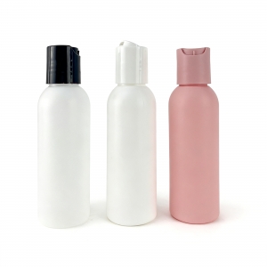 60ml 2oz HDPE White Plastic Squeeze Bottle Bullet Shape with Screw Cap for Liquid Medicine Use Screen Printed Cosmetic Packaging