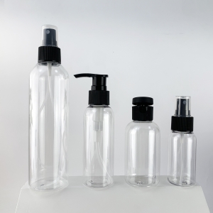 New 60ML/100ML/250ML/400ML PET Plastic Bottles Screw Cap Transparent Fine Mist Pump Spray Screen Printed Small Dispenser Empty