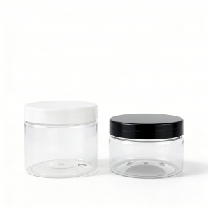 89mm 200ml/300ml 10oz Eco-friendly Clear PET Food Grade Plastic Lid Storage Jar for Spice Candy Nuts Flower Tea Cosmetic Use