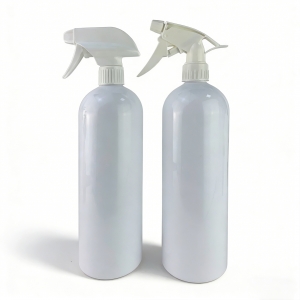 1000ml 400ml White PET Bottle Fine Mist Trigger Spray  Screw Cap  Kitchen Home Car Cleaning Refillable 33oz 13oz Plastic Bottles