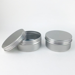 Stock 150ml/10oz Aluminum Cylinder Container Silver Screw Lid Jar Cans Cosmetics Storage Blush Loose Powder Skincare Lipstick