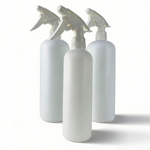 1000ml 500ml White Matte HDPE PE Bottle Trigger Spray Fine Mist Screw Cap Shampoo Lotion Cosmetic Skin Care Refillable Squeeze