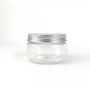 68mm 120ml 4oz Clear PET Food Grade Wide-Mouth Screw Top Storage Jar Aluminum Lids Spice Candy Nuts Flower Tea Cake Cosmetic Use