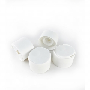 Wholesale 24/410 White Plastic Flip Cap Double Wall Disc Top with Customized Colorful Bottle Screw Cap Lid
