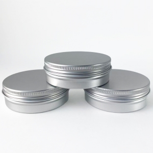 Stock 75/25 80ml/80g Seamless Aluminum Tin Can Screw Cap Cylinder Shape Empty Jar Cosmetics Storage Hand Care Lip Balm Container