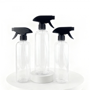 17 oz Liquid Car Care Detergent Bottle 500 ml PET Round Plastic Bottles With Refillable Fine Trigger Cap Perfume Bottle