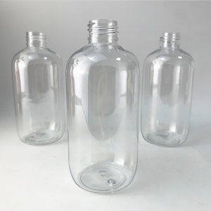 Empty 8oz 250ml PET Clear Bottle c for Cosmetic Shampoo Shower Liquid Soap Gel Packaging