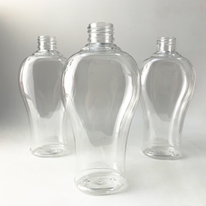 Empty 8oz 250ml Clear Waisted PET Bottles Lotion Pump Containers Body Wash Shampoo Lotion Customizable Logo Packaging Bottle