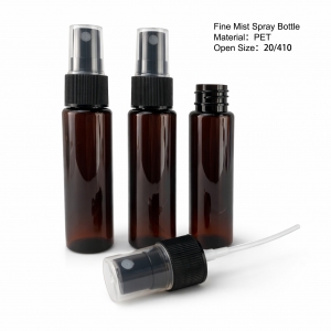 30ml Amber Plastic PET Empty Fine Mist Spray Bottles Leakproof Nasal Throat Spray Medical Pharmaceutical Cosmetic Liquid