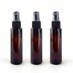 Wholesale Empty Amber PET Cylinder Pump Sprayer Fine Mist Spray Bottles 50ml Toner Lotion SkinCare Perfume Liquid Soap Cosmetic