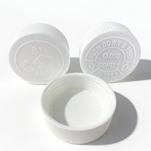 High Quality 45mm CRC Child Resistant Non-Spill Screw Cap 45/400 PP Plastic Safety Cap Medicine Bottle Home Use Essential Oil