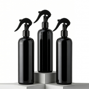 500ml 17oz PET Plastic Mist Fine Bottles with Black Trigger Spray Nozzle Cap Room Freshener Household Car Cleaning