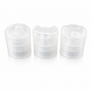 24/410 Non-Spill Screw-On PP Plastic Disc Cap Silk Screen Printing for Shampoo Body Wash Liquid Soap Lotions-Customizable Color