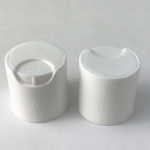 White 24/410 20/410 28/410 Plastic Disc Top Press Caps Lotion Cream Bottles Lids and Closures Shower Gel Liquid Squeeze Cap