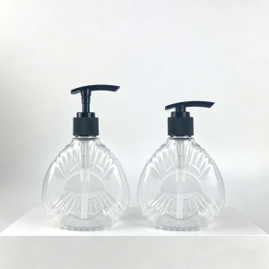 250ml for PET Bottle 24/410 Lotion Pump UV Printed Transparent Refillable Dispenser for Hand Soap Shower Gel Cosmetic Packaging